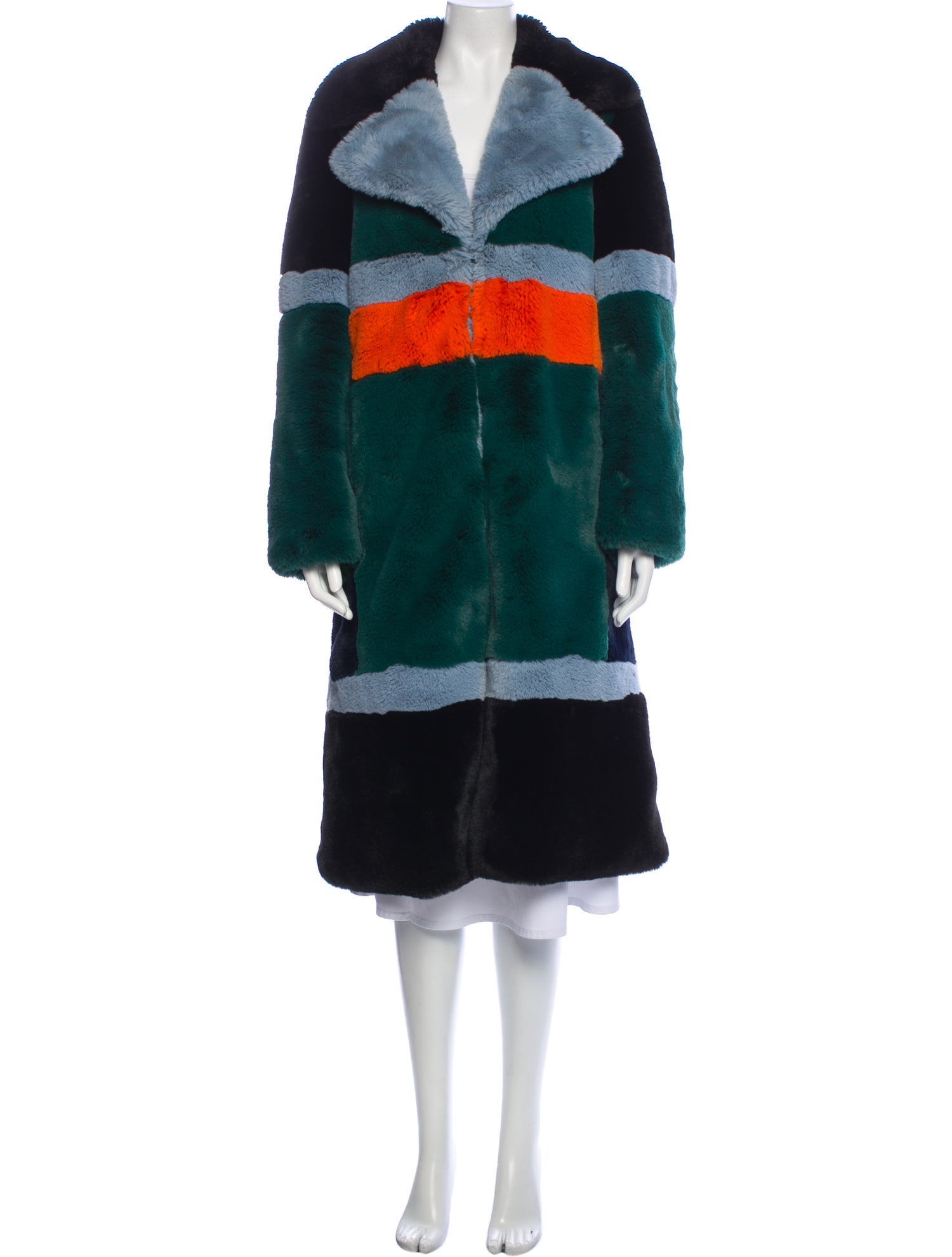 Heurueh Colorblock Pattern Coat