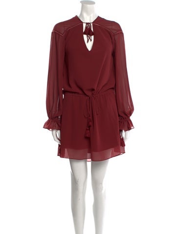 HHH by Haute Hippie Dresses Tie Neck Mini Dress M