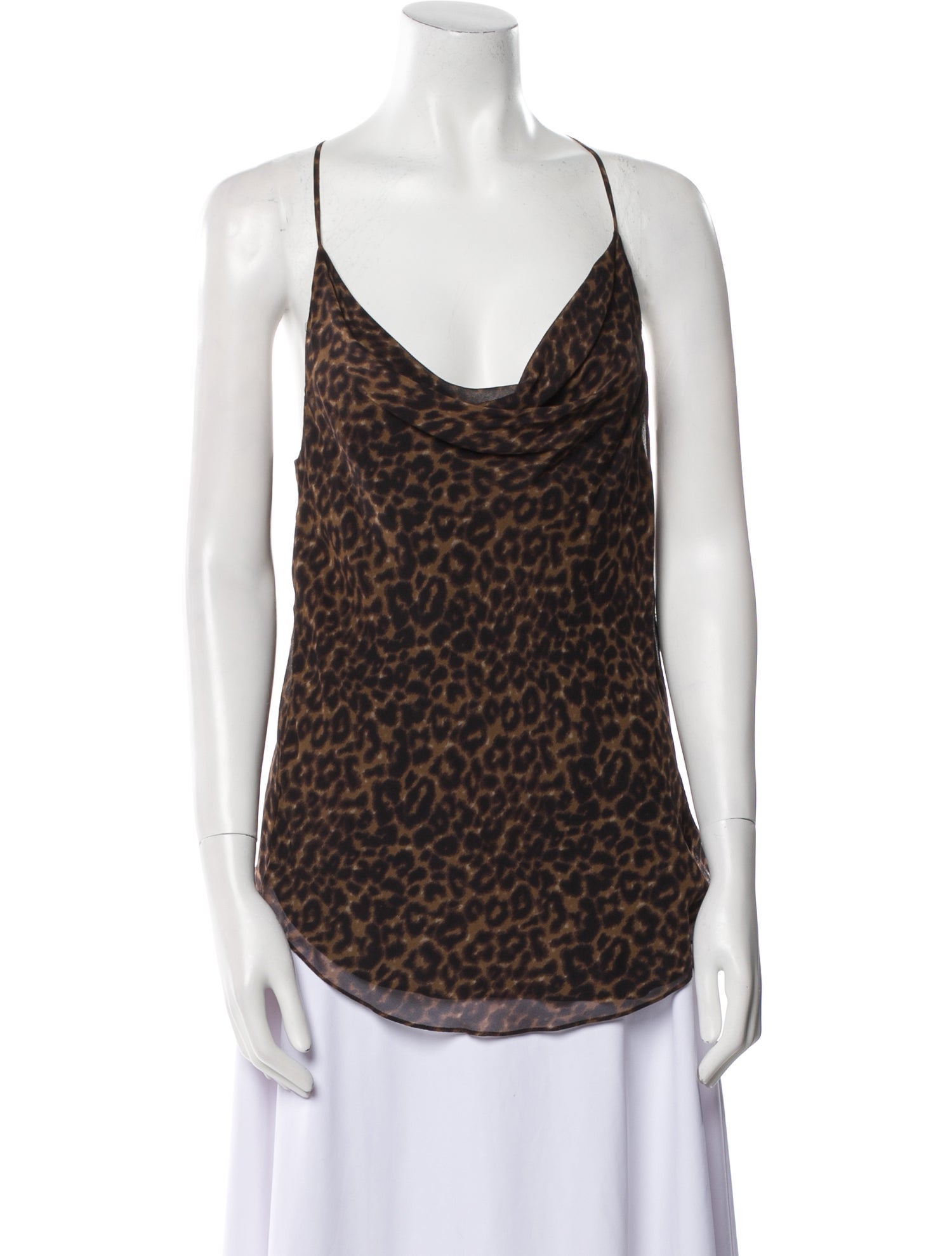 HHH by Haute Hippie Silk Animal Print Top
