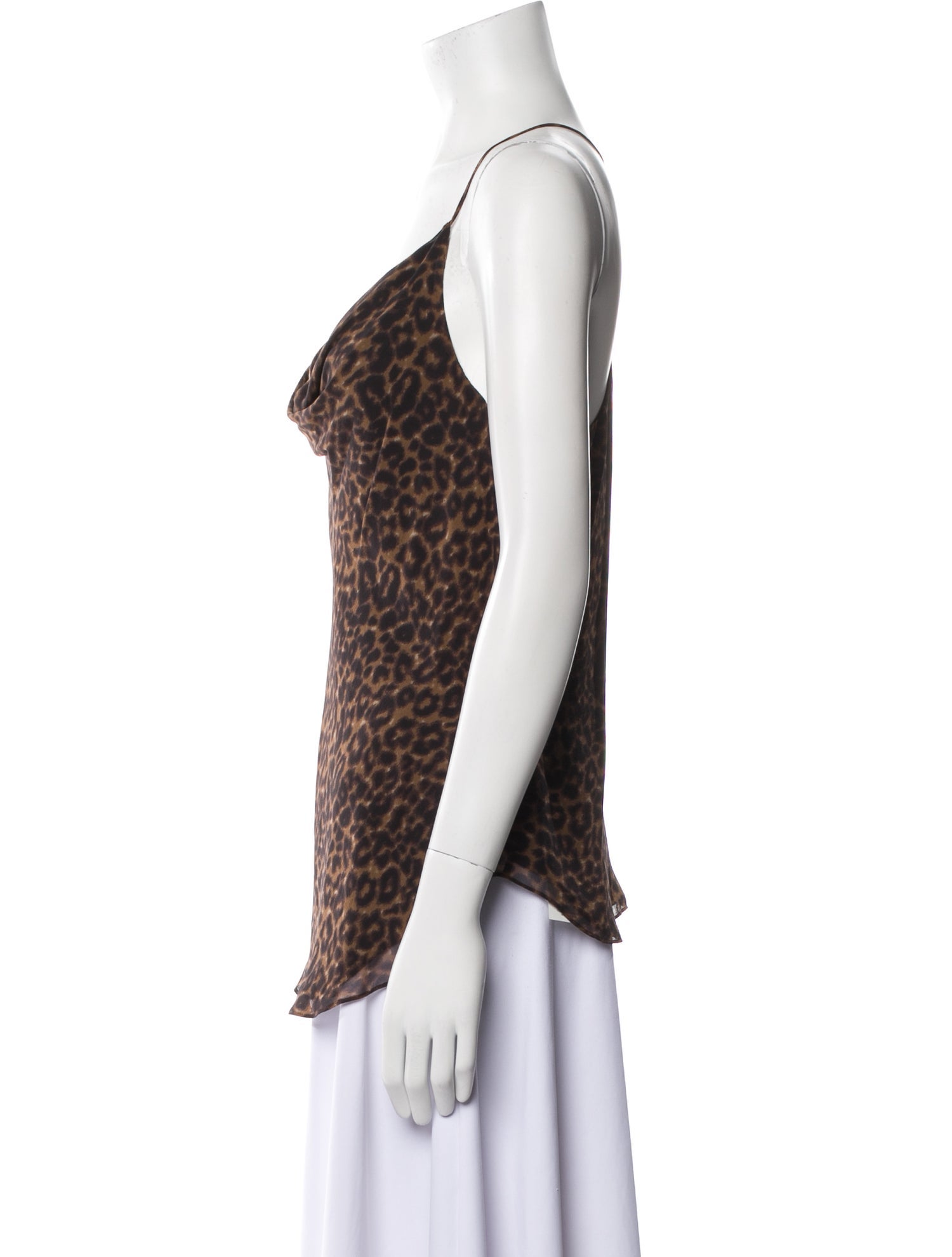 HHH by Haute Hippie Silk Animal Print Top