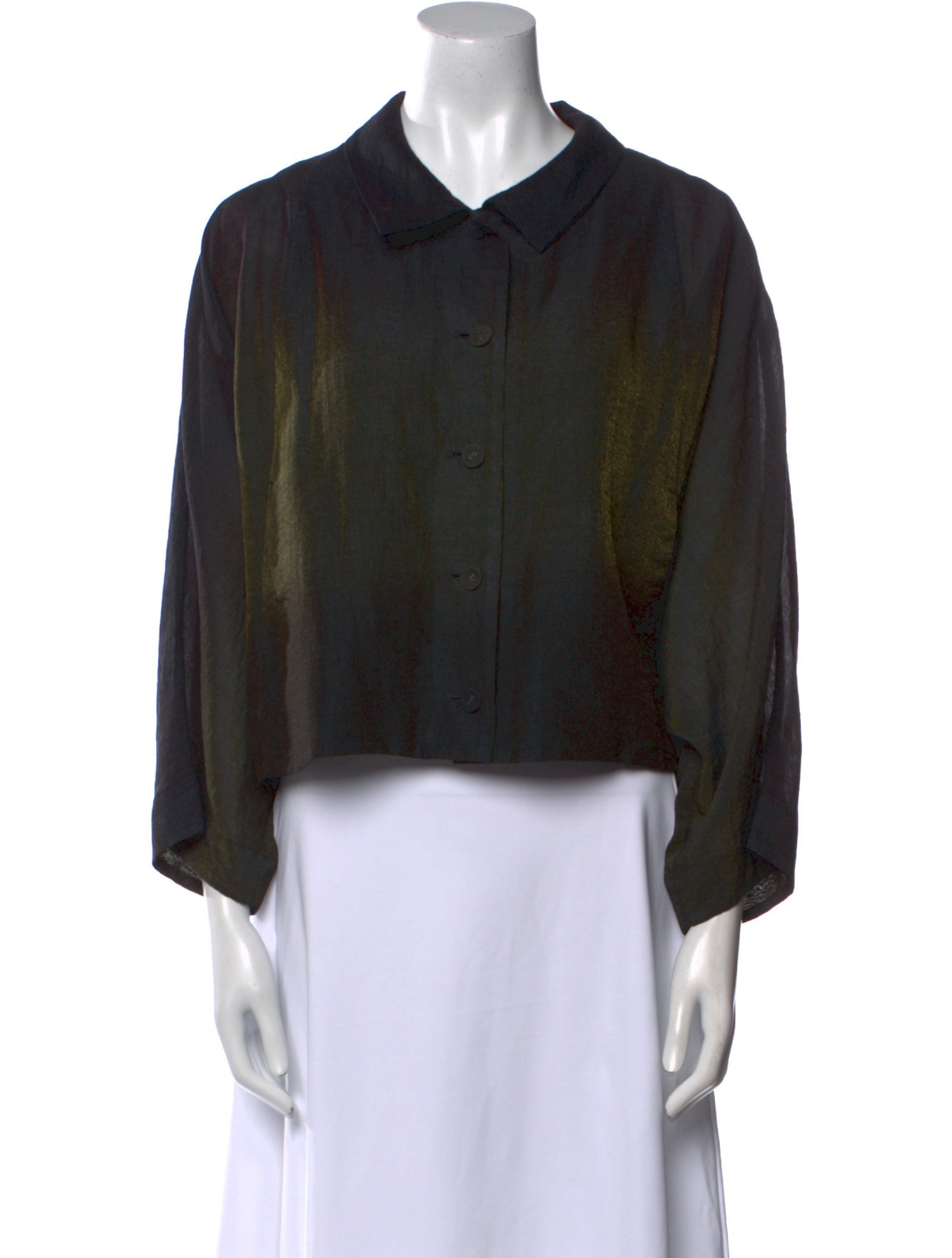 Heart HaaT by Issey Miyake Long Sleeve Button-Up Top