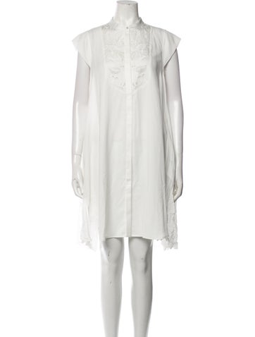 High Dresses Mock Neck Knee-Length Dress L