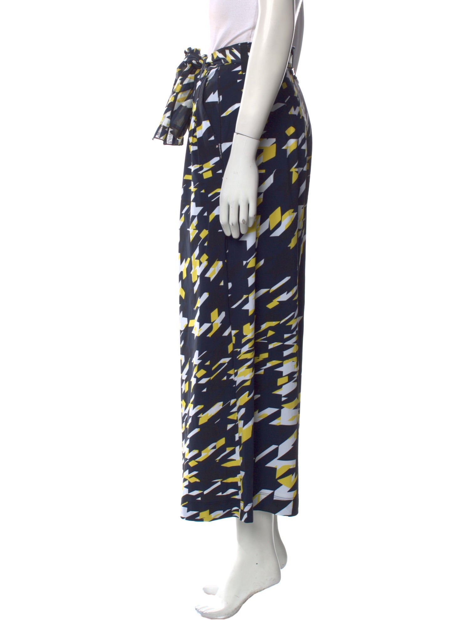 High Printed Wide Leg Pants