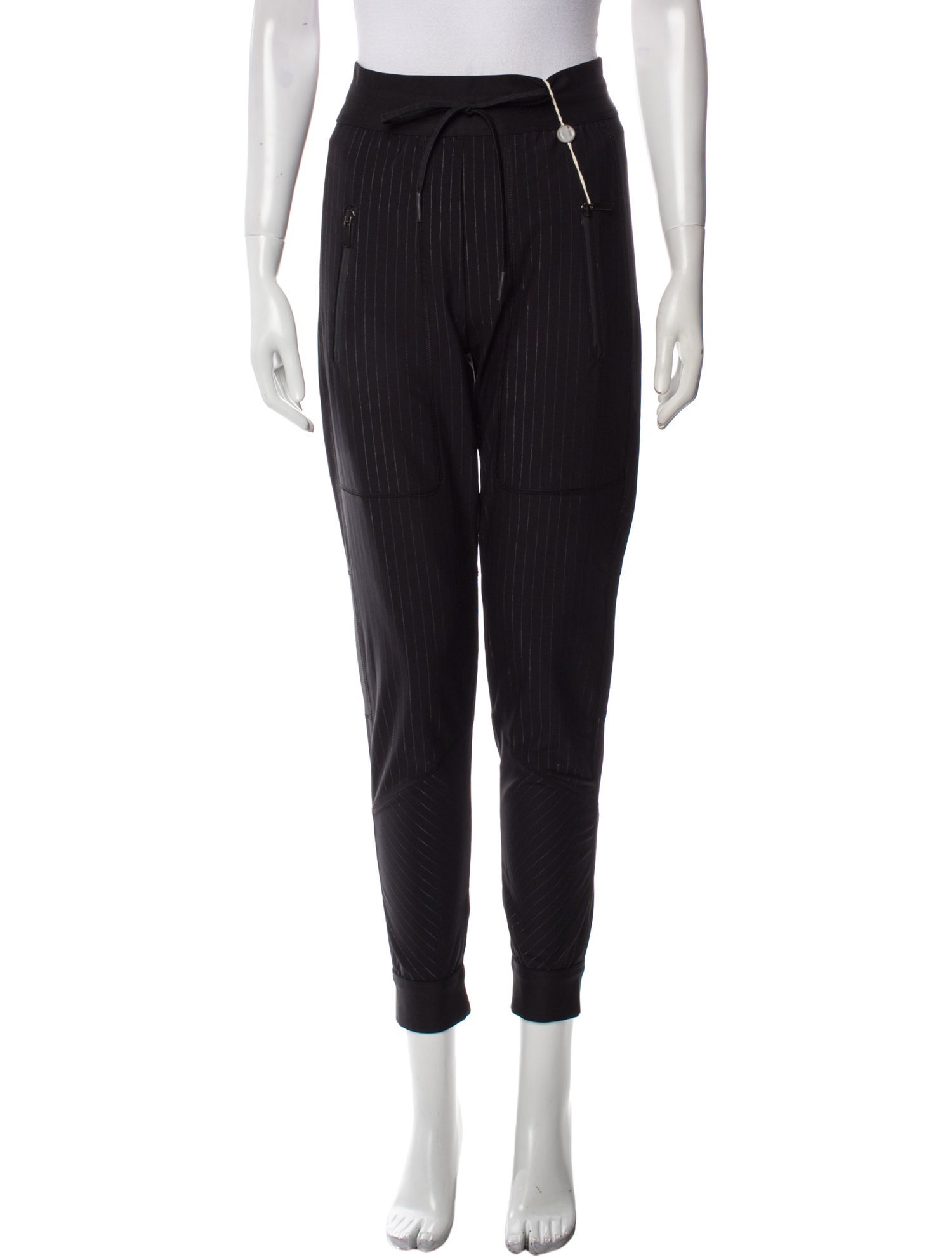 High Striped Skinny Leg Pants