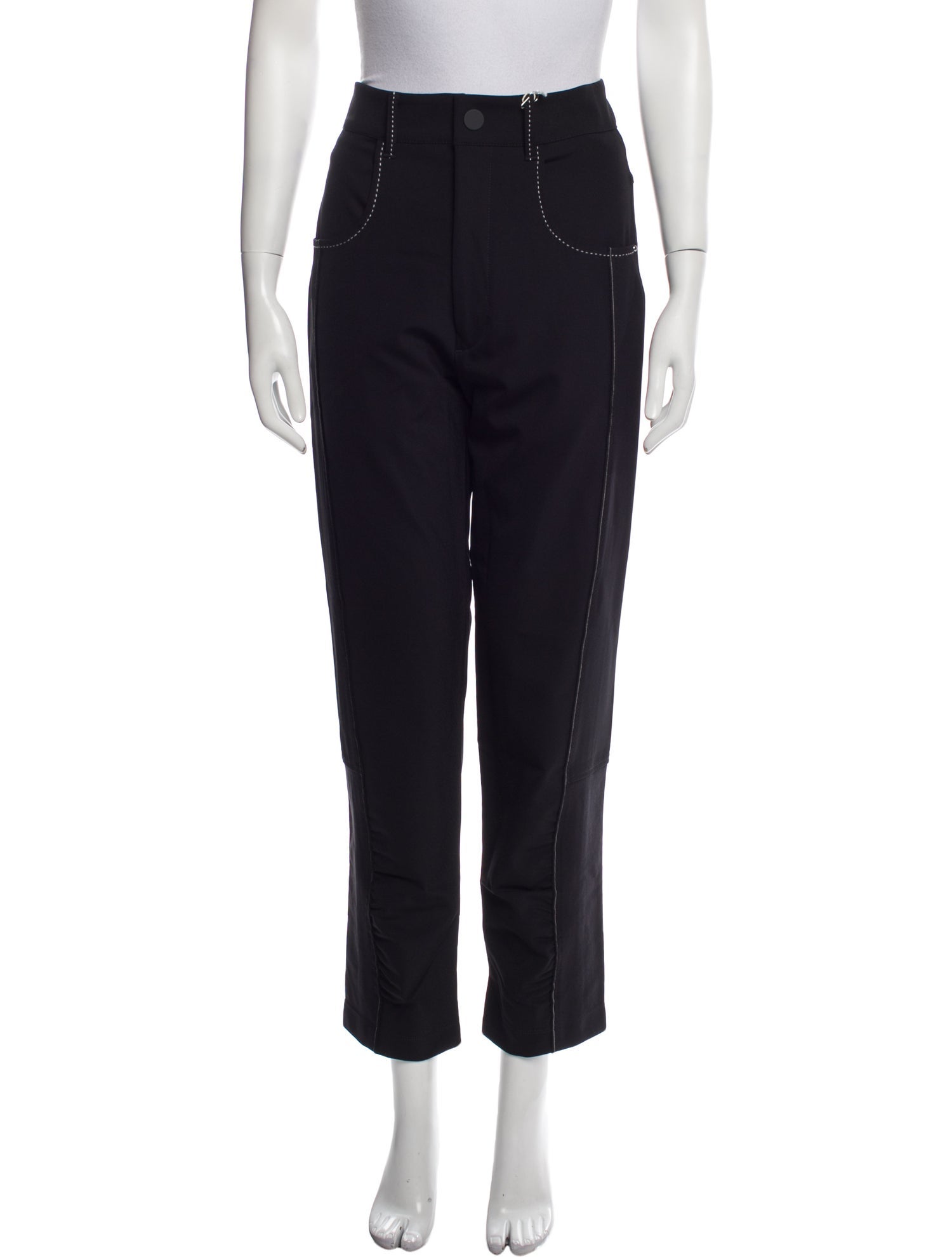 High Wool Straight Leg Pants