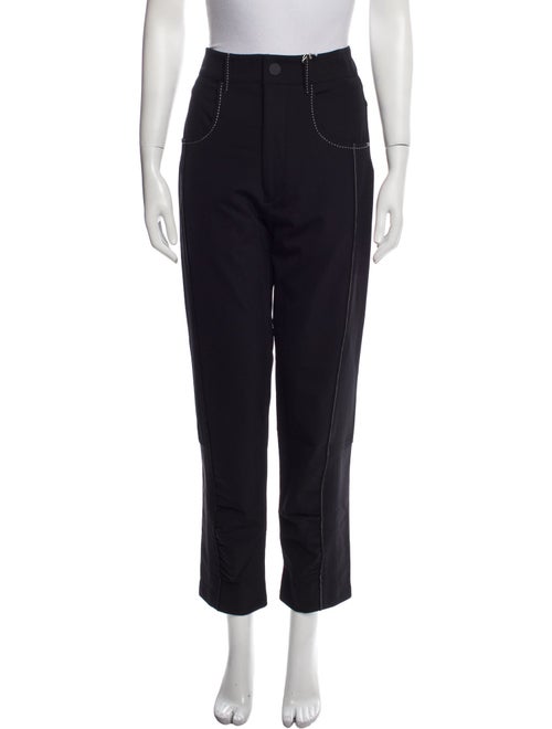 High Wool Straight Leg Pants