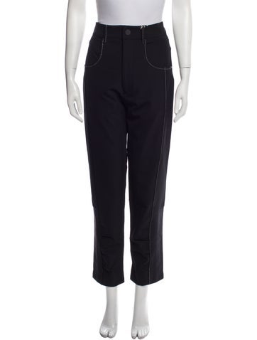 High Pants Wool Straight Leg L