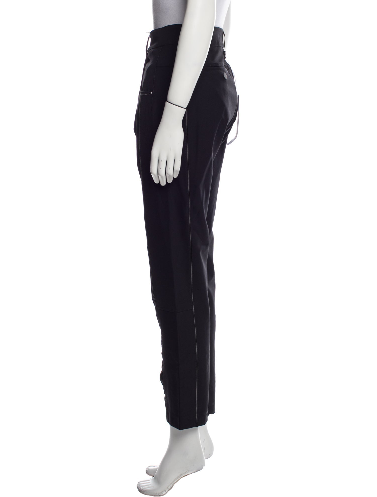 High Wool Straight Leg Pants