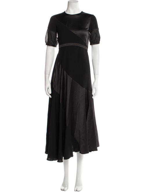 High Crew Neck Long Dress