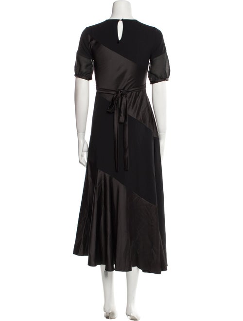 High Crew Neck Long Dress