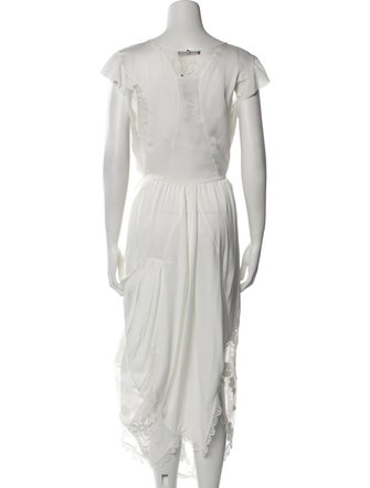 High Bateau Neckline Long Dress