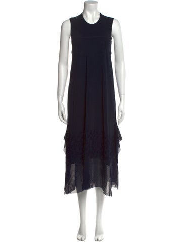 High Dresses Crew Neck Midi Length Dress XS