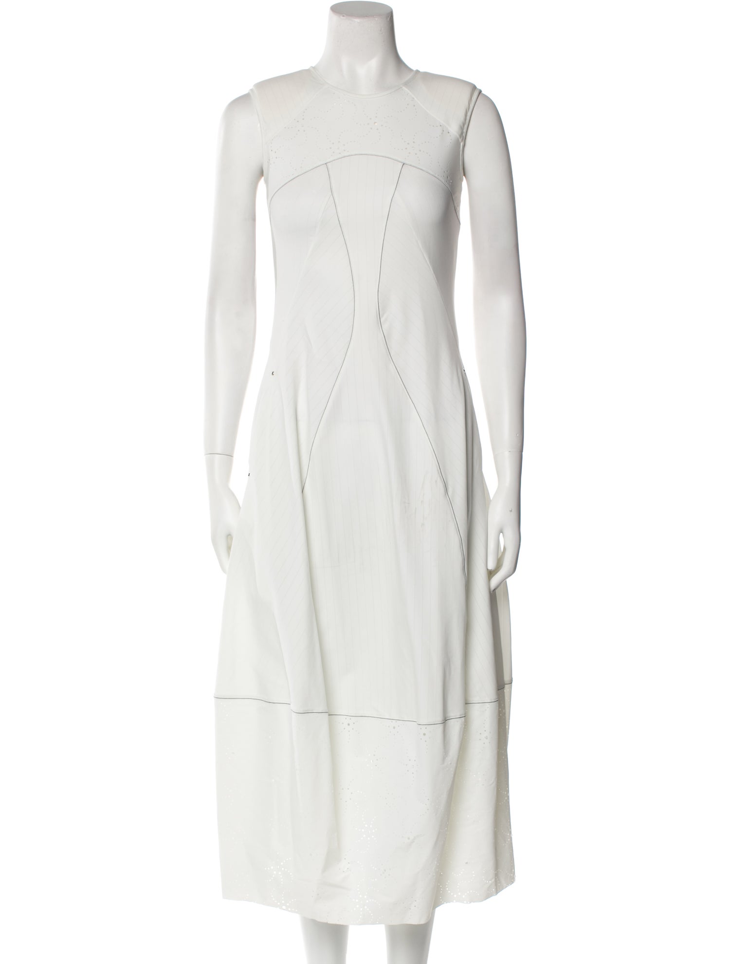 High Crew Neck Long Dress