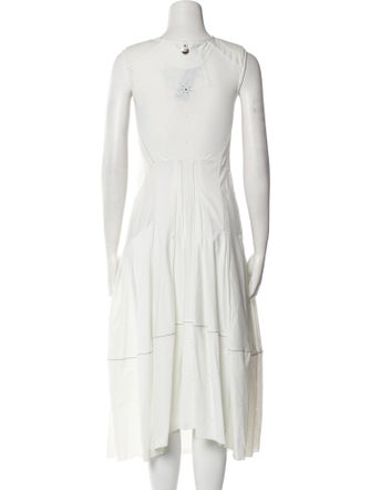 High Crew Neck Long Dress