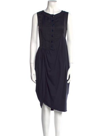 High Dresses Scoop Neck Midi Length Dress M