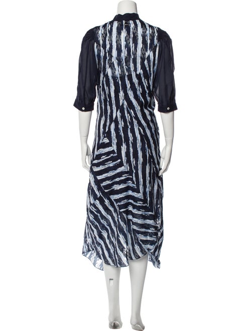 High Printed Midi Length Dress