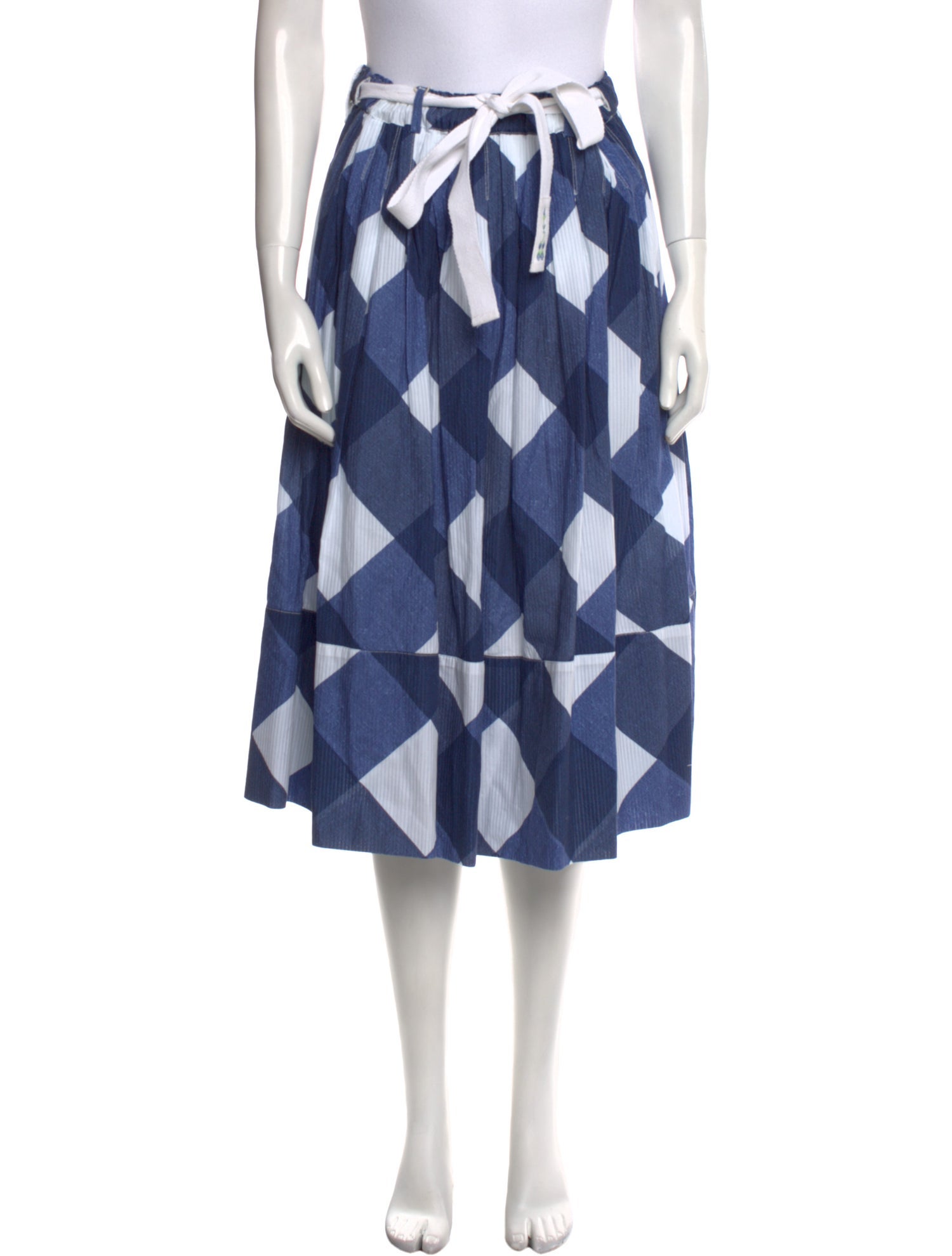 High Printed Midi Length Skirt