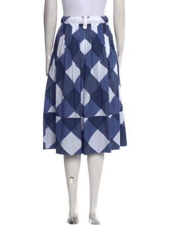 High Printed Midi Length Skirt