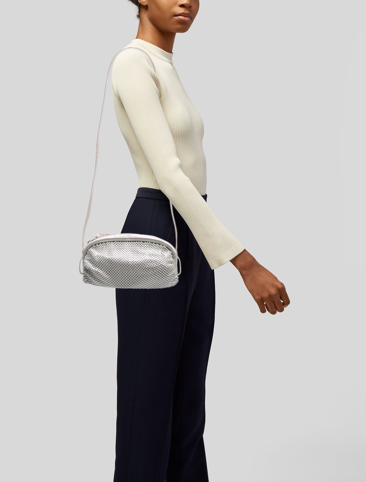 Whiting & Davis Leather Minaudière