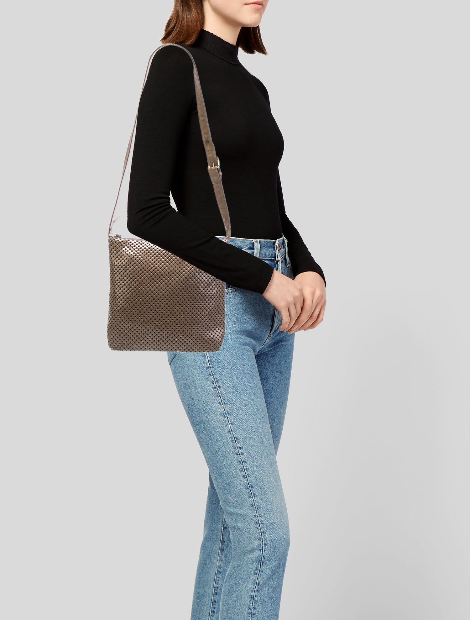 Whiting & Davis Metal Messenger Bag