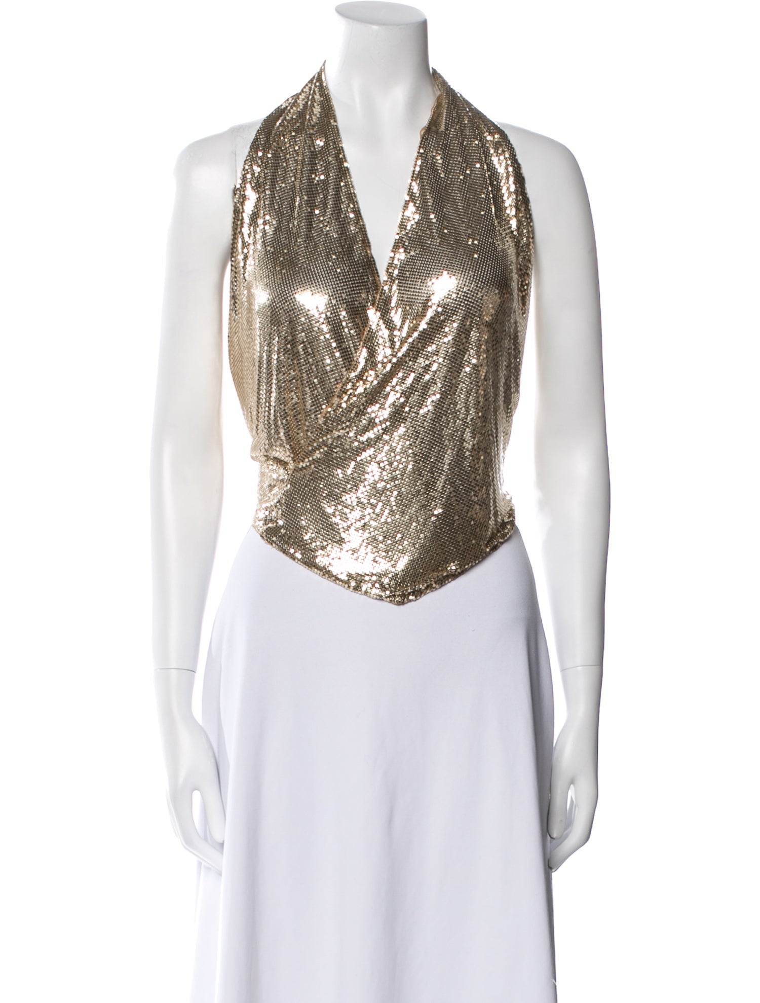 Whiting & Davis Vintage Halterneck Crop Top