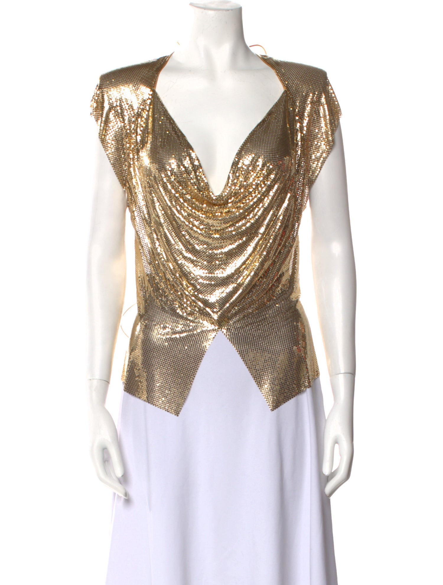 Whiting & Davis Vintage Cowl Neck Top