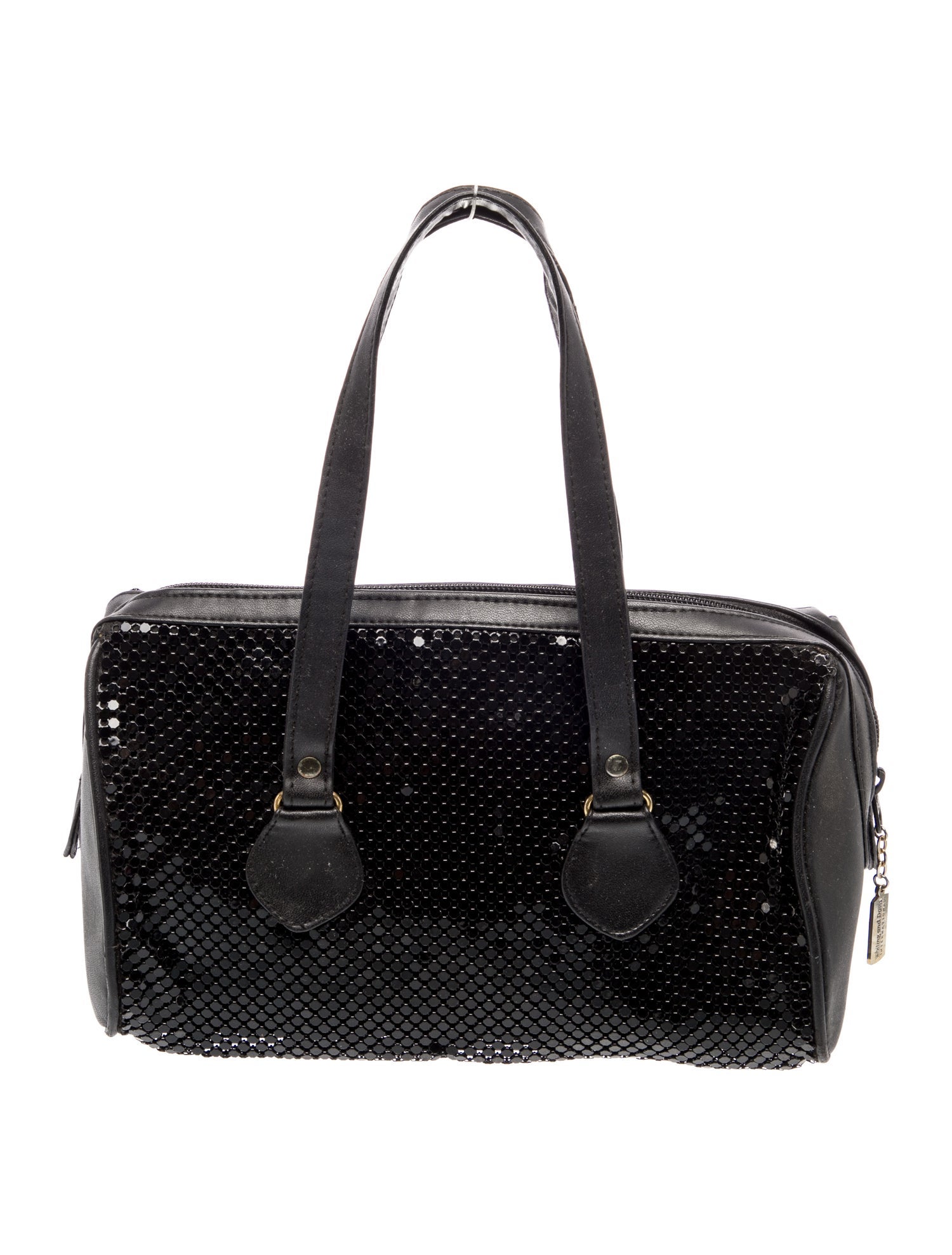 Whiting & Davis Leather Top Handle Bag