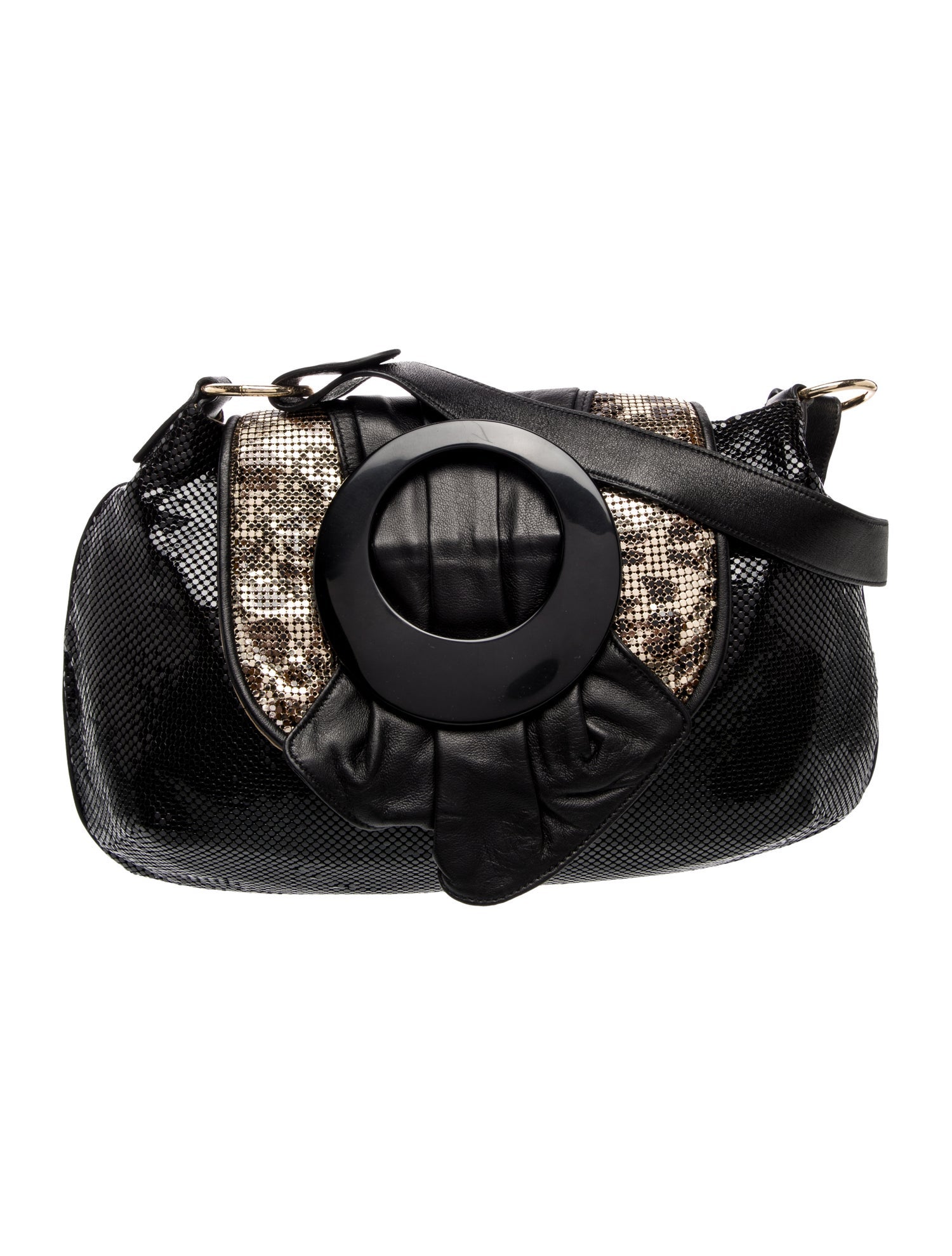 Whiting & Davis Leather Shoulder Bag