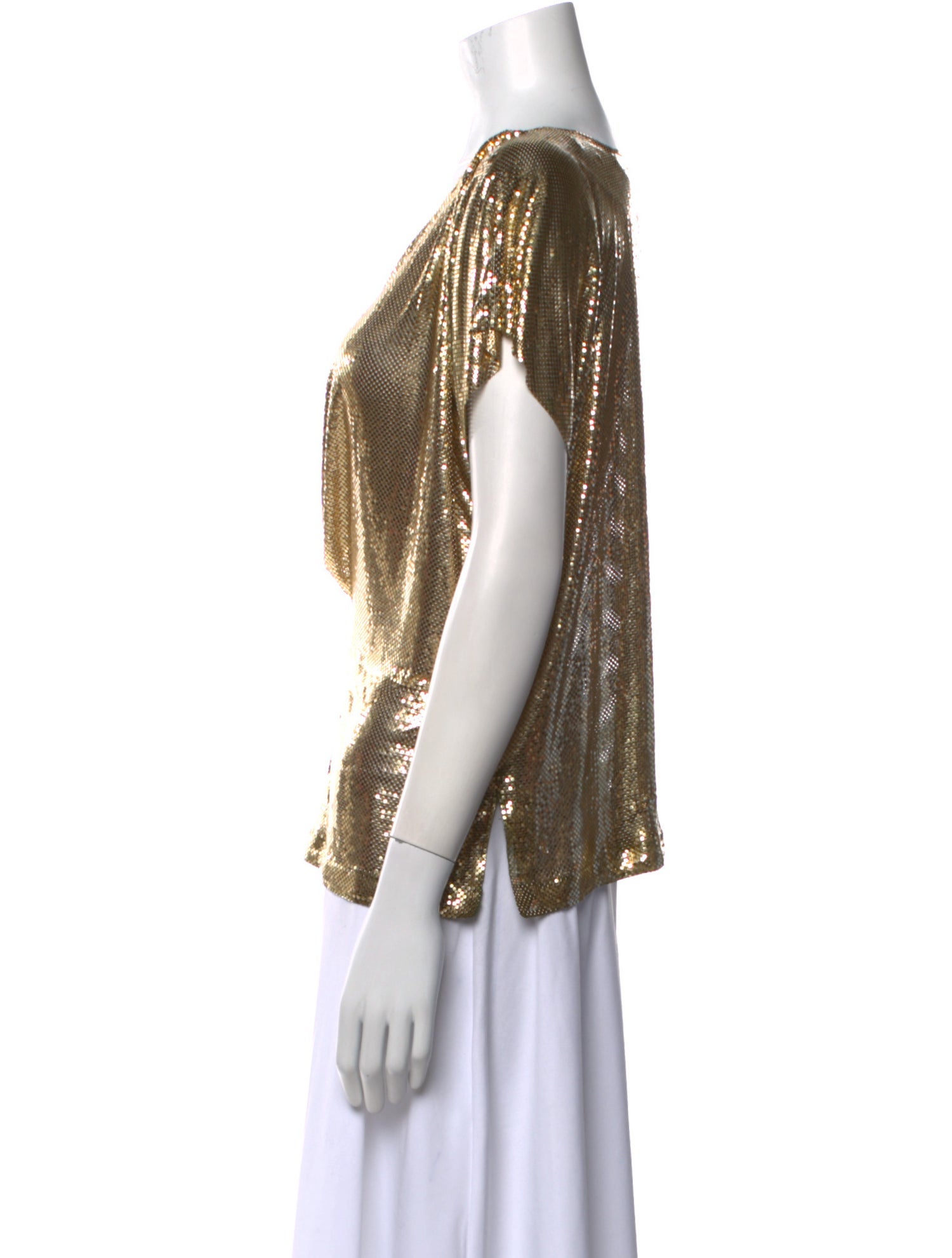 Whiting & Davis V-Neck Short Sleeve Top