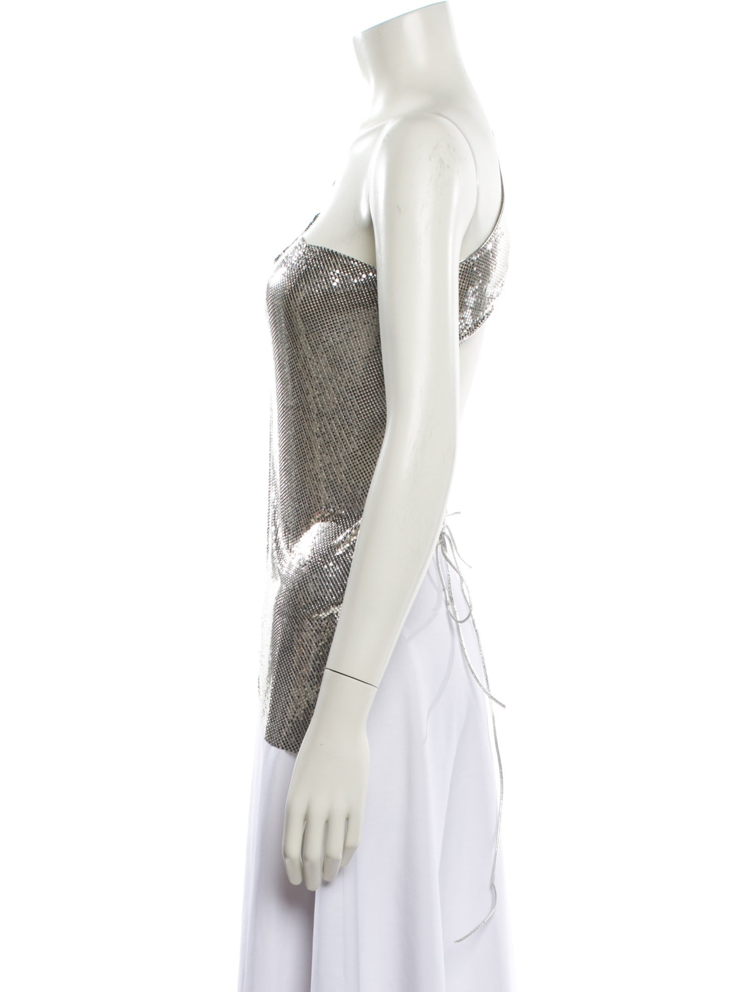 Whiting & Davis One-Shoulder Sleeveless Top