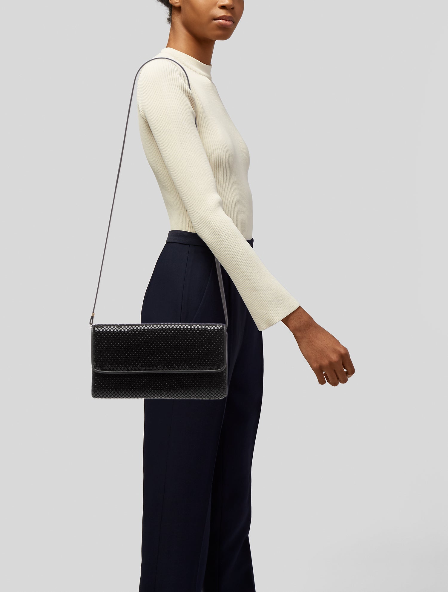 Whiting & Davis Metal Crossbody Bag