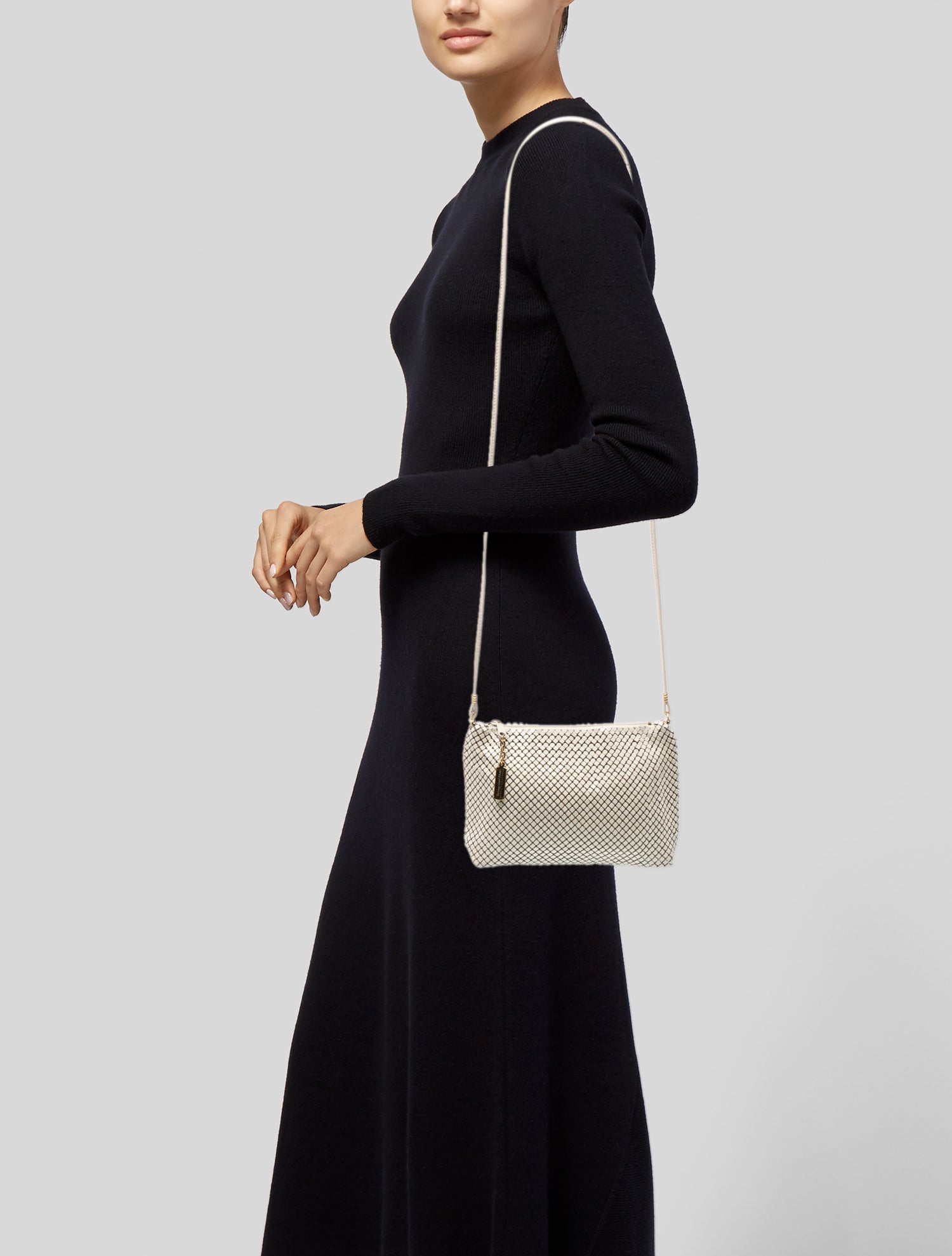 Whiting & Davis Mesh Top Handle Bag