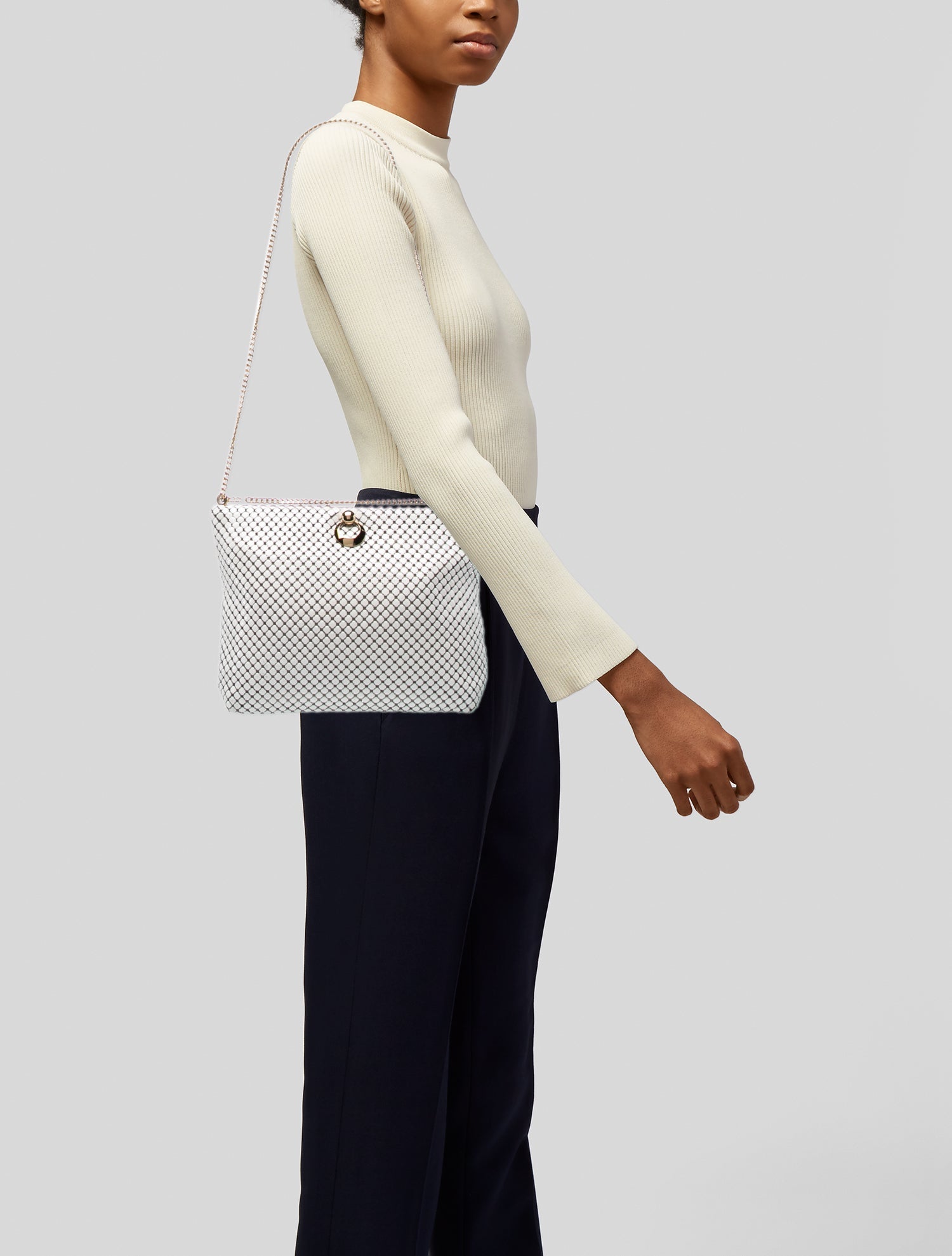 Whiting & Davis Mesh Top Handle Bag