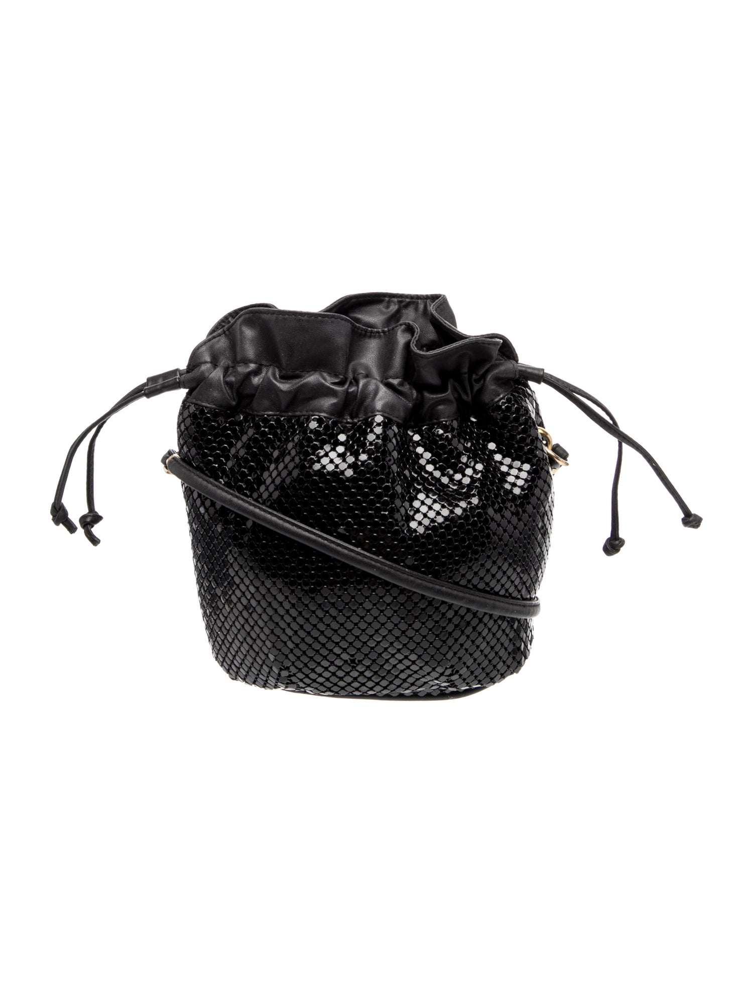Whiting & Davis Leather Bucket Bag