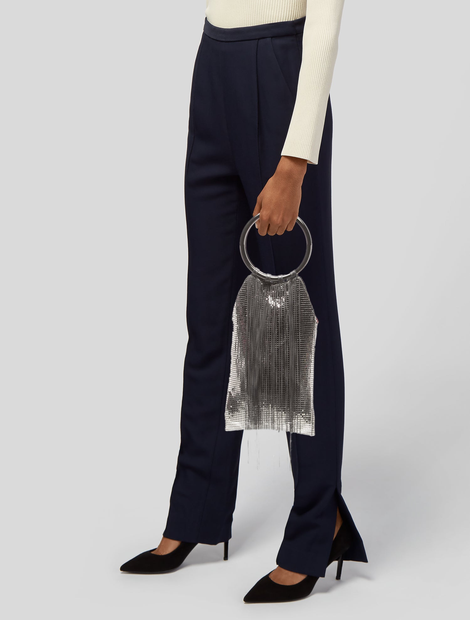 Whiting & Davis Metal Top Handle Bag