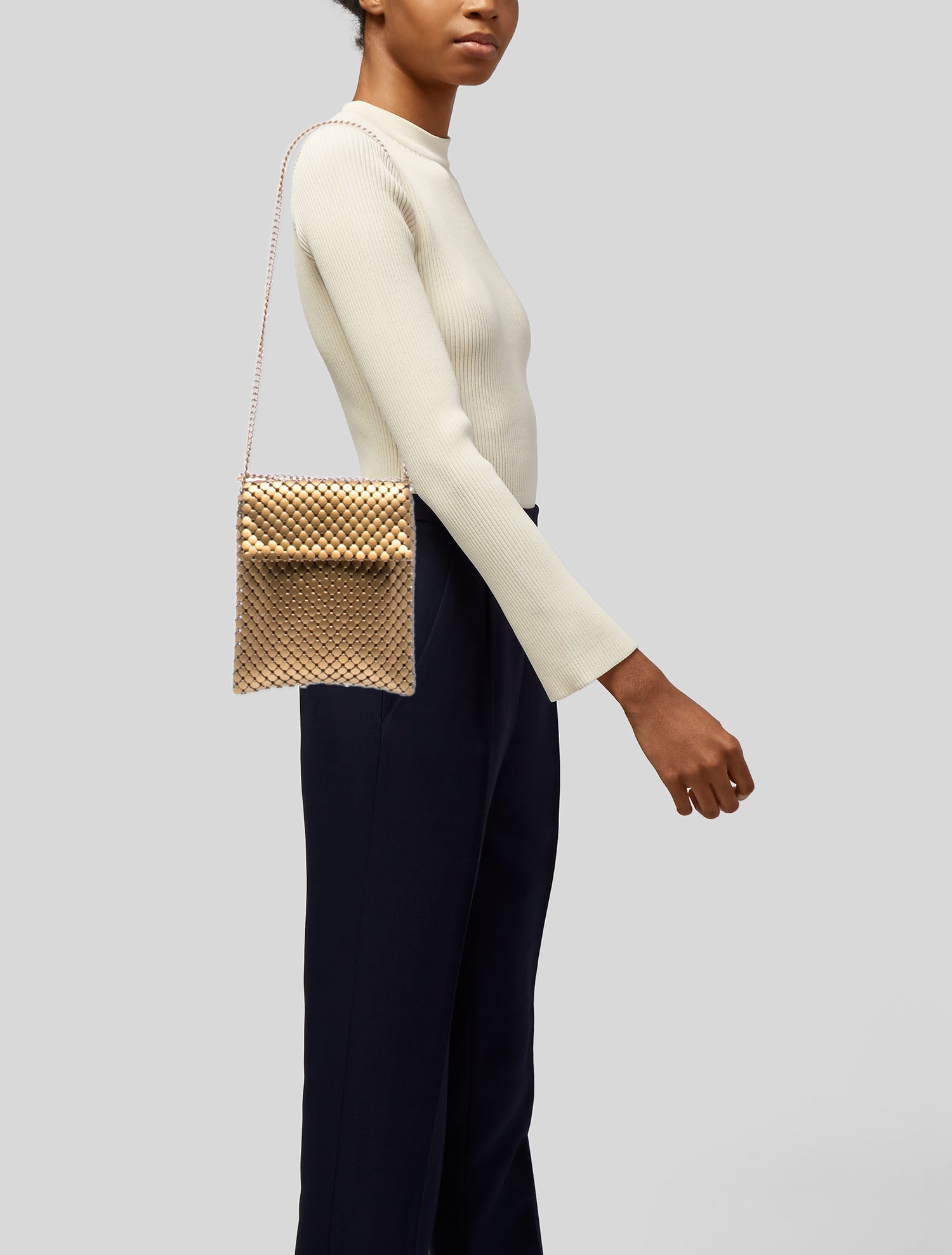 Whiting & Davis Metal Shoulder Bag