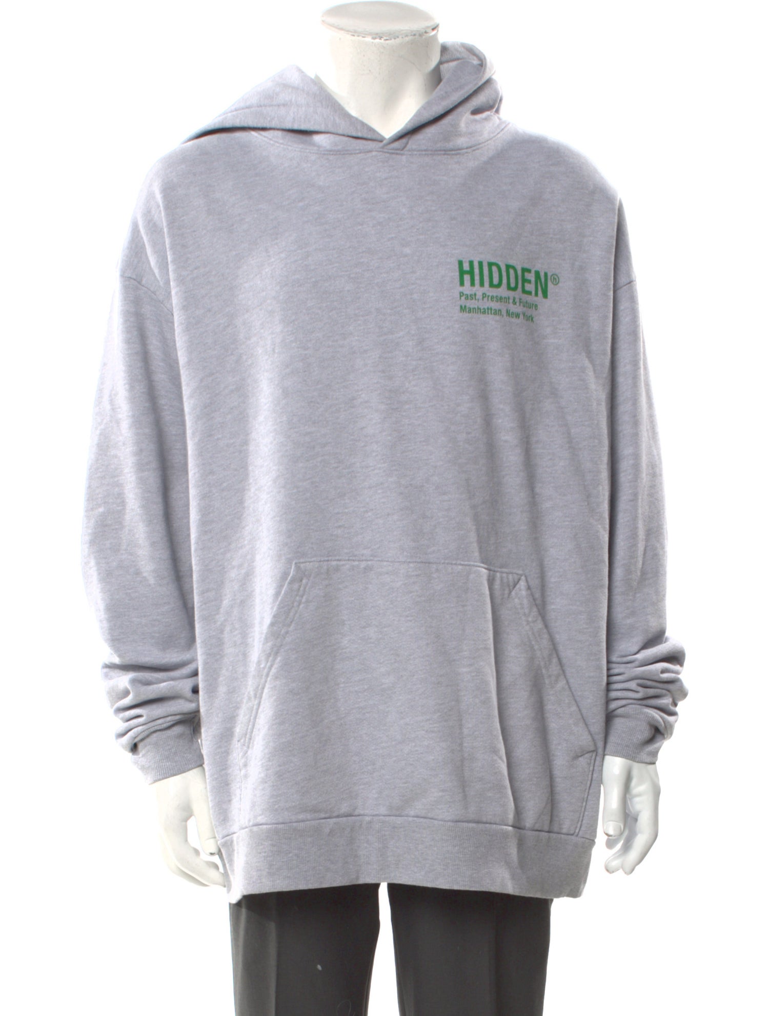 Hidden Graphic Print V-Neck Hoodie