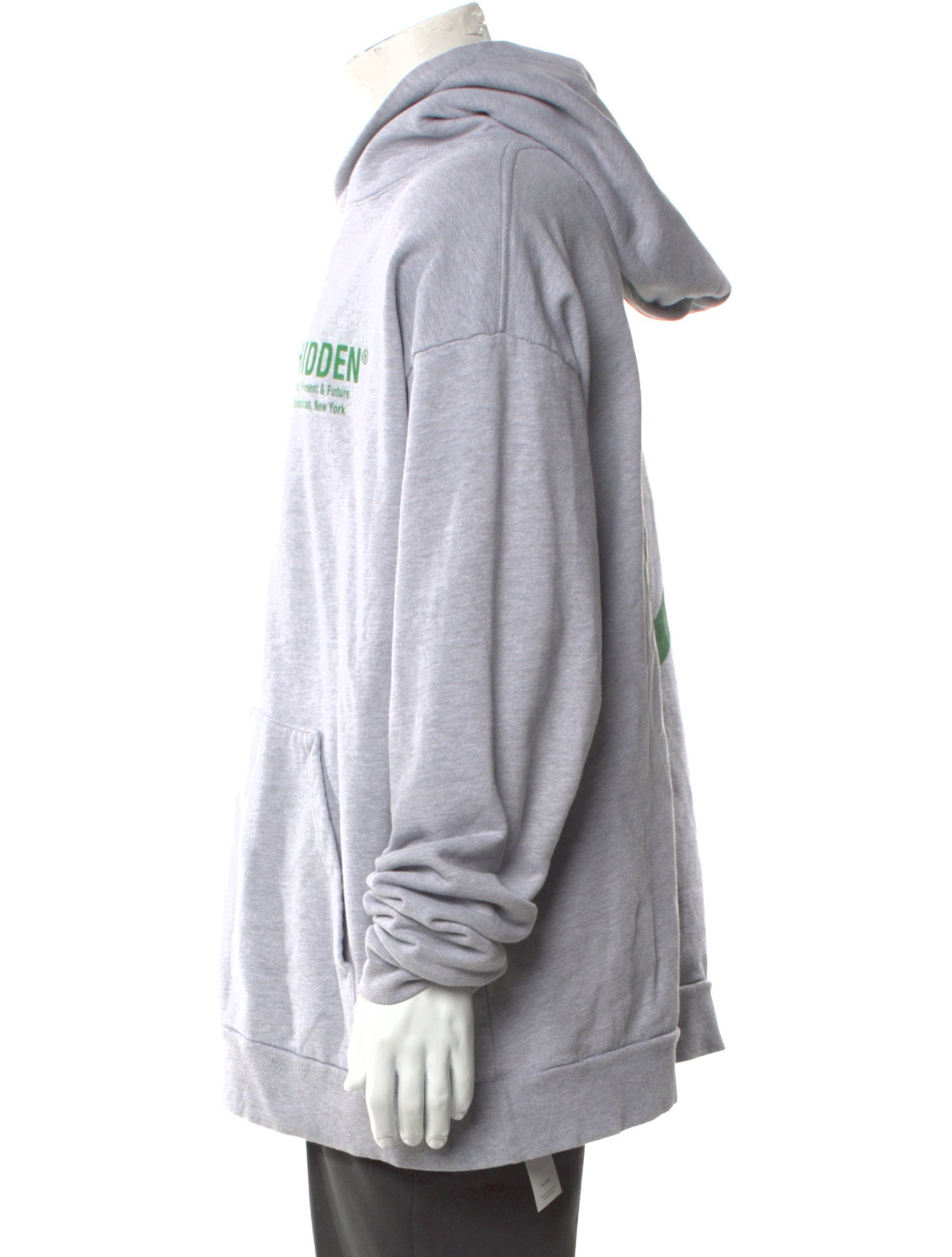 Hidden Graphic Print V-Neck Hoodie