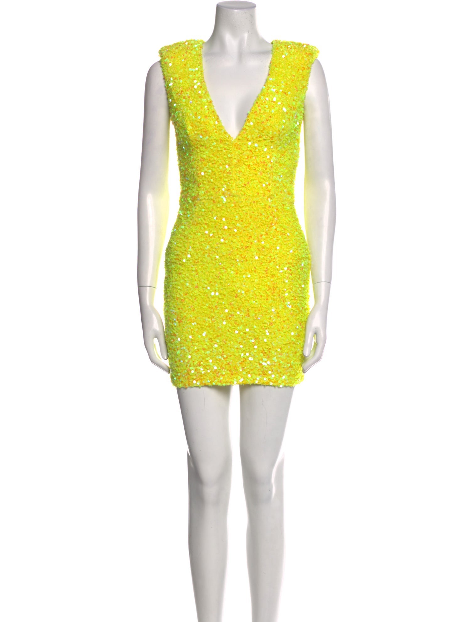 Helsi V-Neck Mini Dress w/ Tags in Yellow, Women's XS