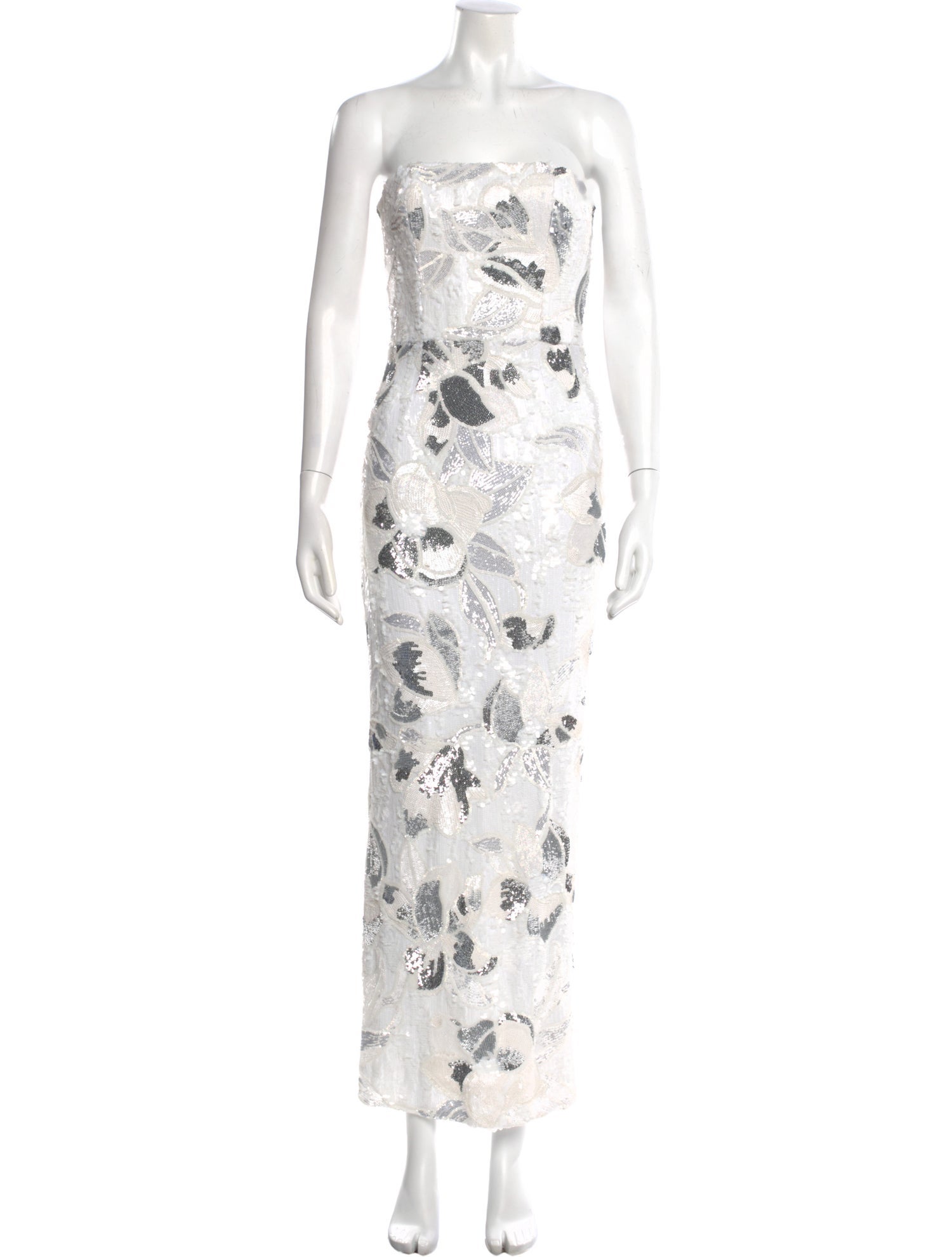 helsi white dress Gia Lining 100% Polyester LESLIE SEQUIN GOWN Helsi
