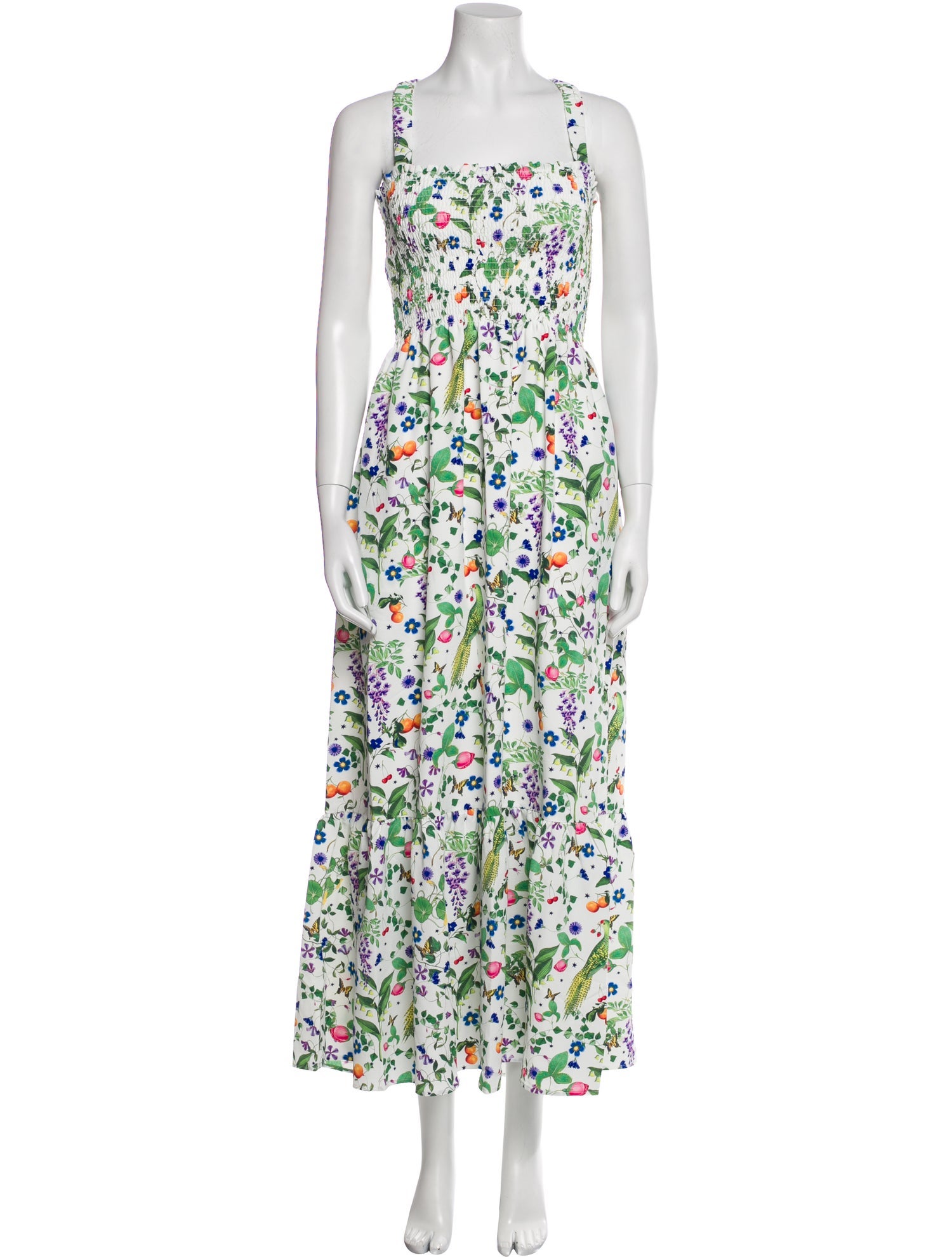 Hill House Home x Stephanie Fishwick Floral Print Long Dress w/ Tags