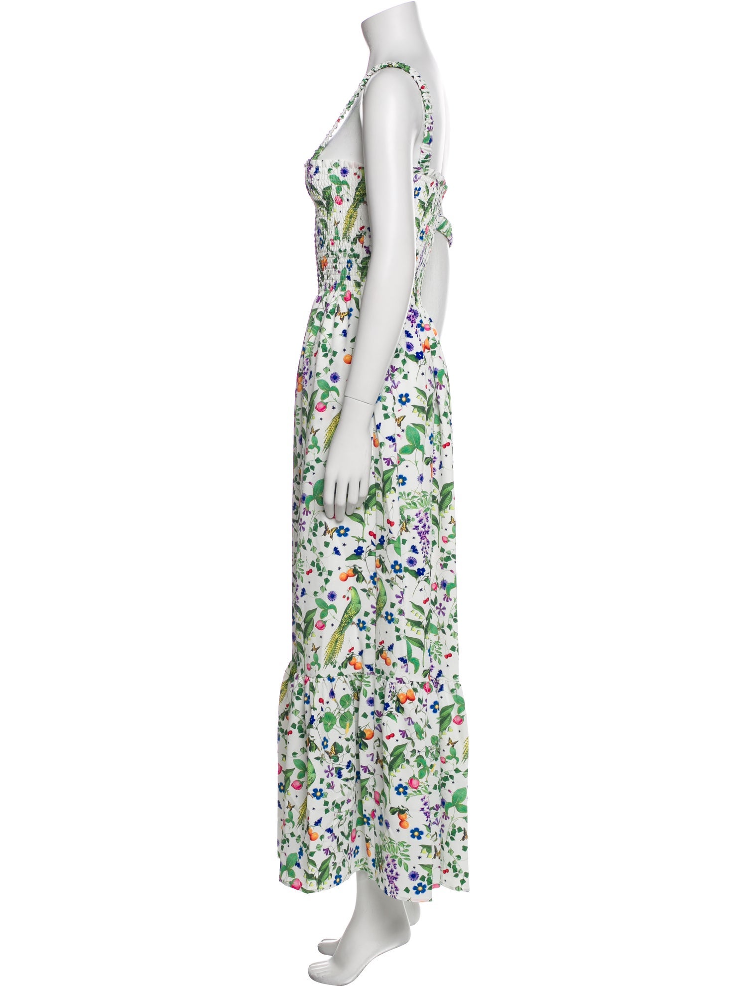 Hill House Home x Stephanie Fishwick Floral Print Long Dress w/ Tags