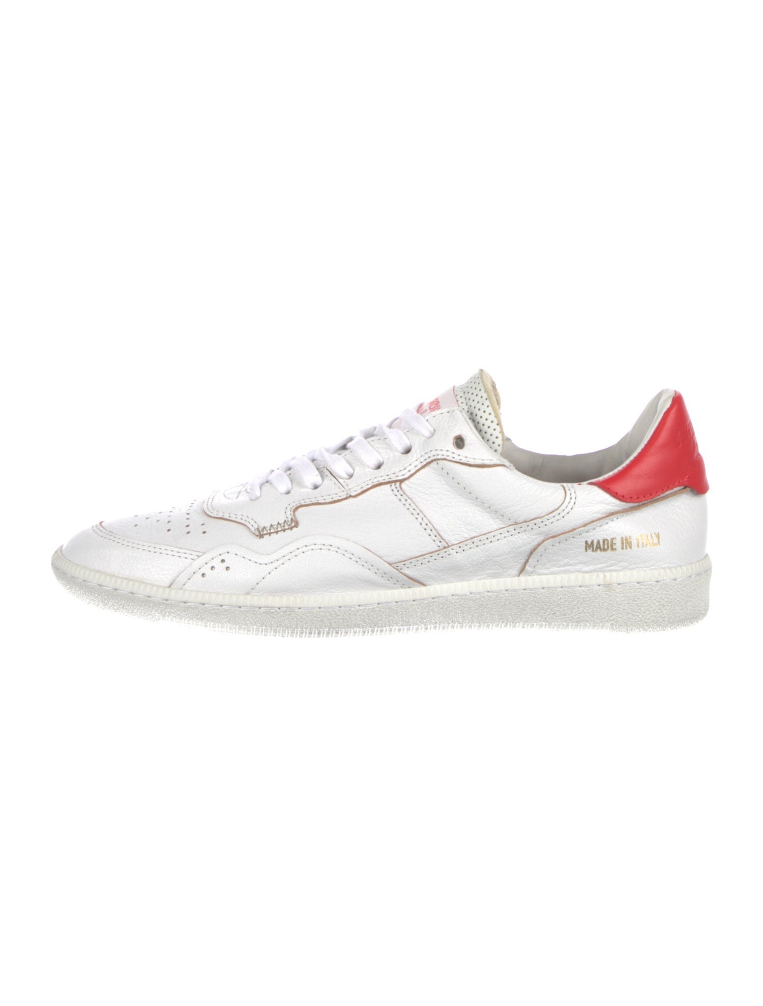 HIDNANDER Leather Lasercut Accents Sneakers