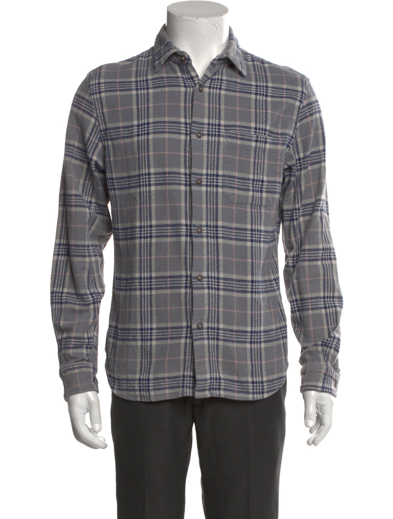 Hiroshi Kato Plaid Print Long Sleeve Shirt