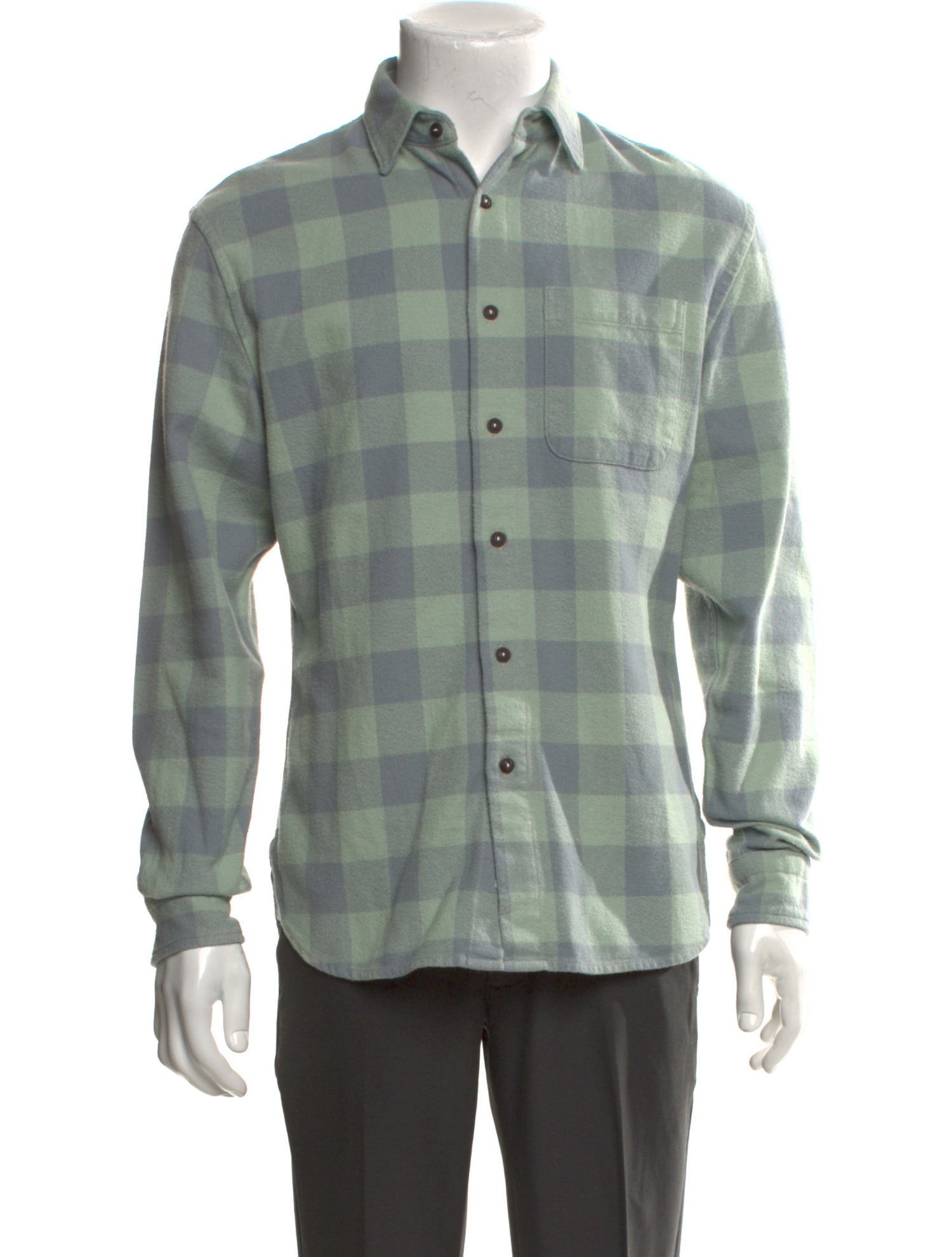 Hiroshi Kato Plaid Print Long Sleeve Shirt
