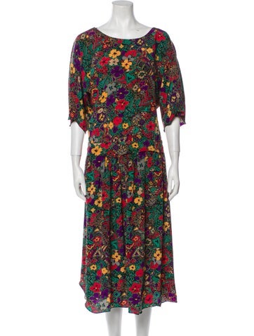 Holly's Harp Dresses Floral Print Long Dress M
