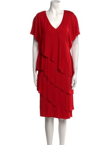 Holly's Harp Dresses V-Neck Midi Length Dress S