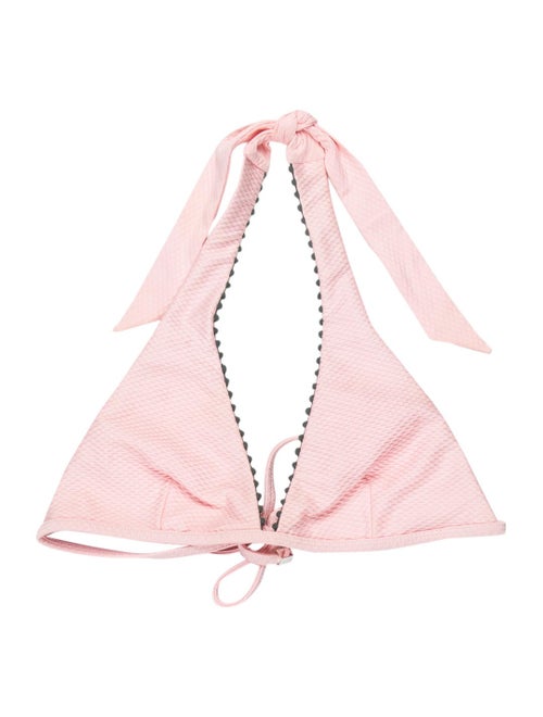 Heidi Klein Textured Bikini Top Pink