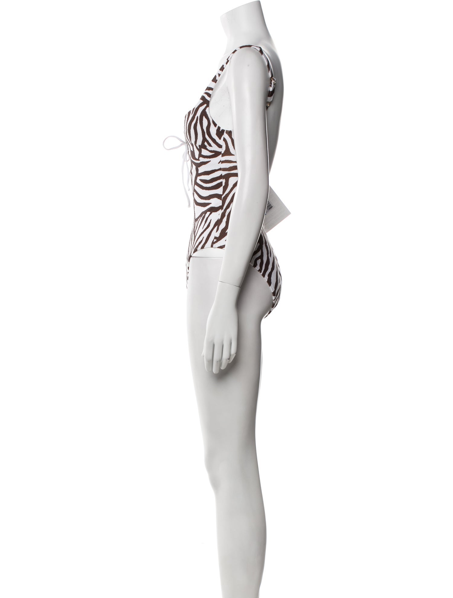 Heidi Klein Striped Eyelet Trim One-Piece