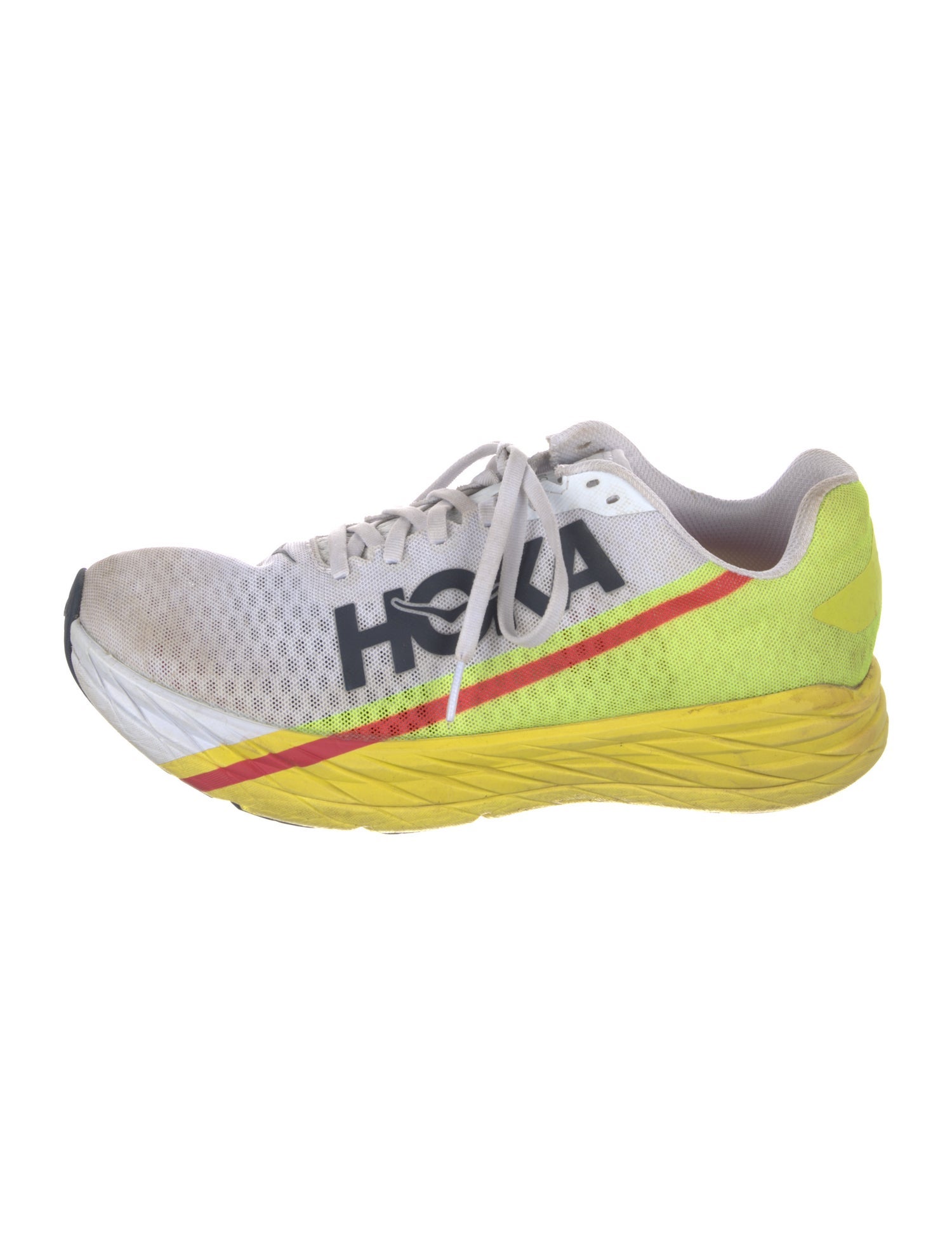 Hoka Mesh Colorblock Pattern Athletic Sneakers